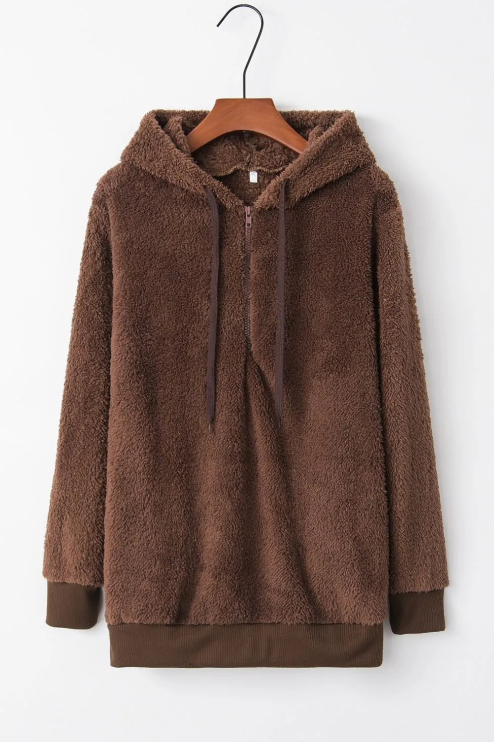 Hoodie i fleece til kvinder | Halv-zip