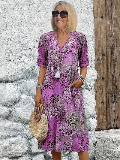 Leah | Livlig Mellemlang Kjole