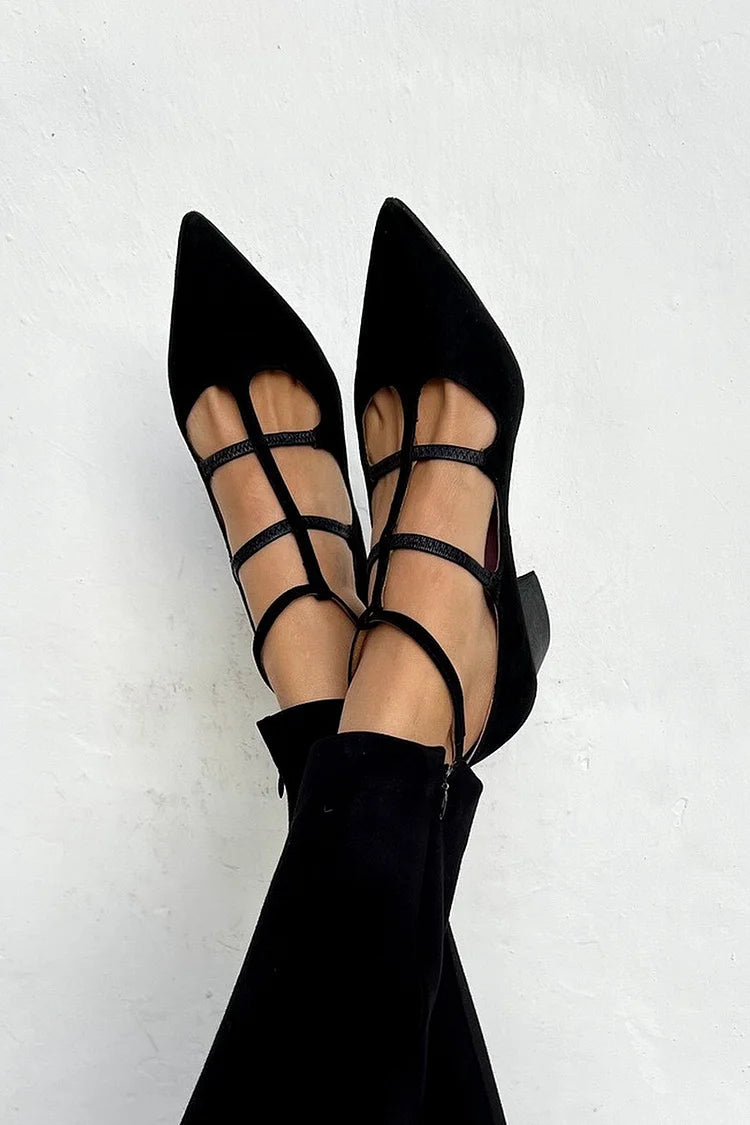 Giada™ Spidsede Pumps med Stropper