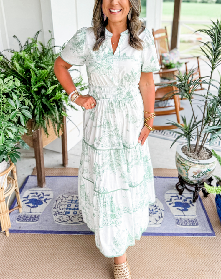 Eliza | Klassisk Toile Maxi