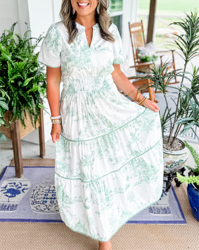 Eliza | Klassisk Toile Maxi