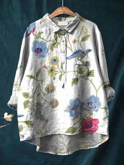 Nattøj - Skjorte med blomsterprint