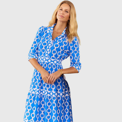 Carlotta | Kjole med middelhavsmønster