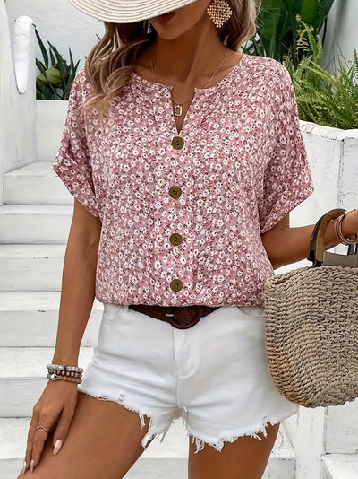 Wolena | Vildblomst Notch Bluse