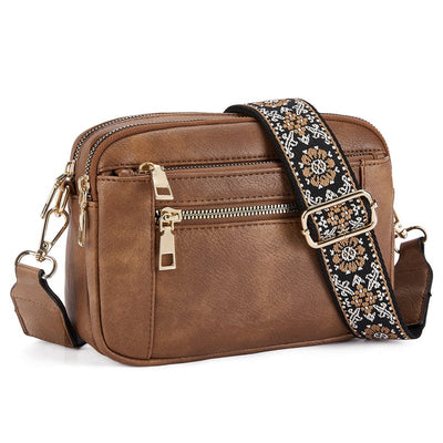 Erikka | Elegant crossbody-taske med mønstret justerbar rem