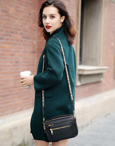 Erikka | Elegant crossbody-taske med mønstret justerbar rem