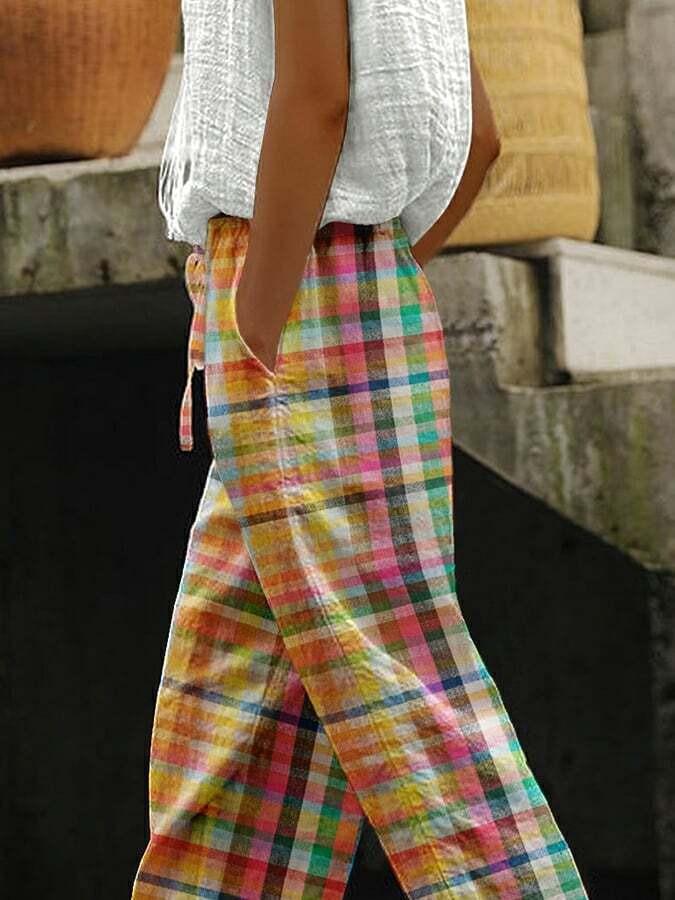 Casual Ternet Drawstring Talje Bukser
