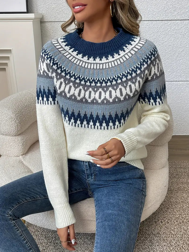 Klassisk sweater med mønster