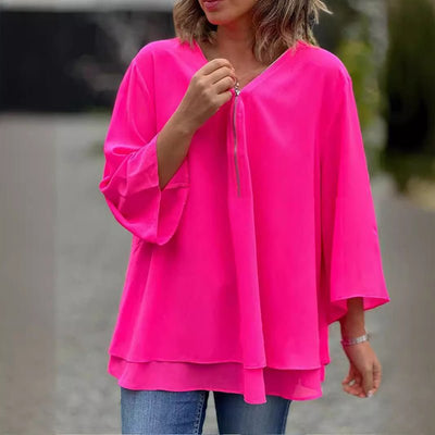 Lorelai | Chiffon Lynlås Bluse