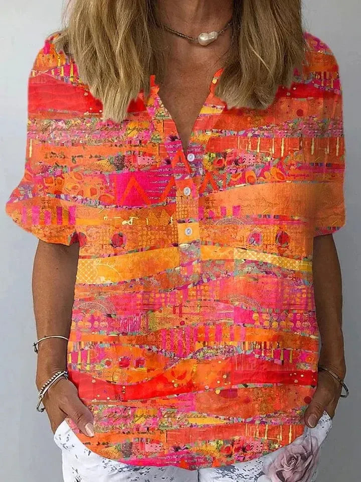 Fremtrædende orange t-shirt