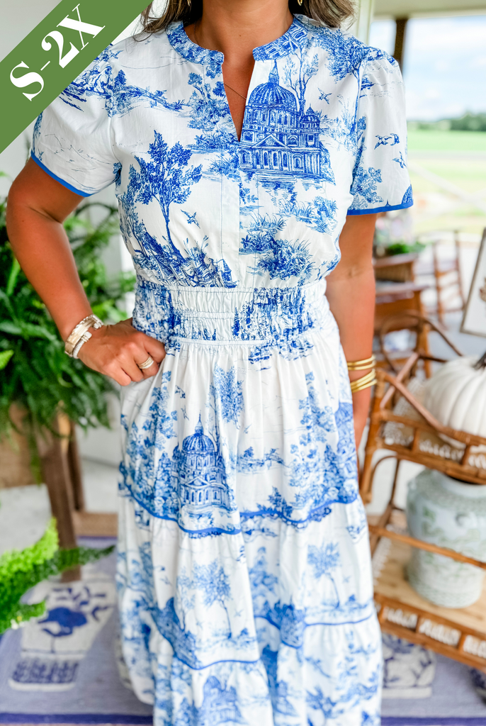 Eliza | Klassisk Toile Maxi