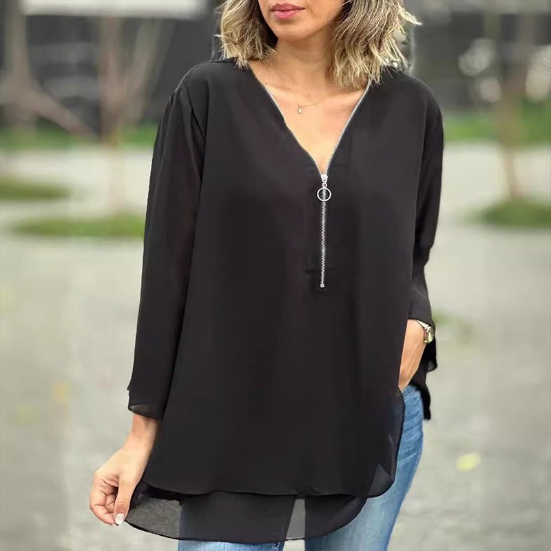 Lorelai | Chiffon Lynlås Bluse