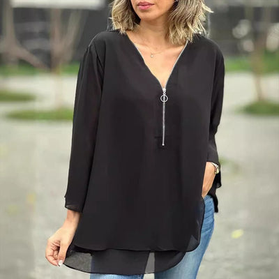 Lorelai | Chiffon Lynlås Bluse