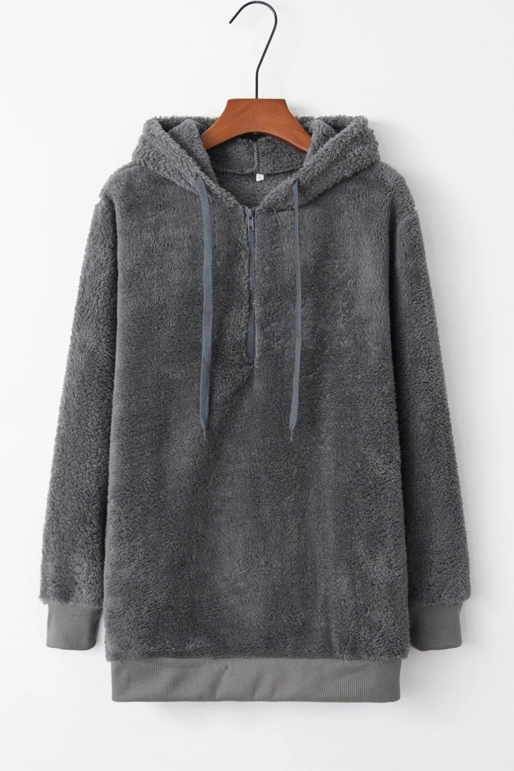 Hoodie i fleece til kvinder | Halv-zip