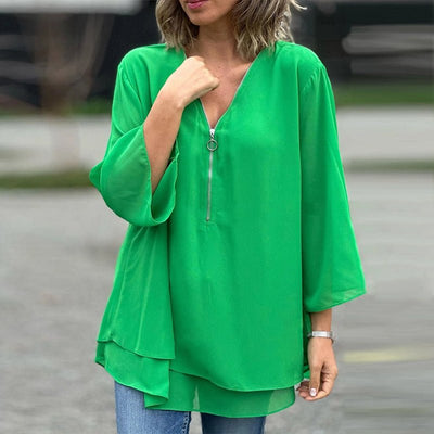 Lorelai | Chiffon Lynlås Bluse