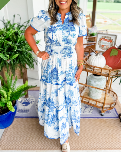 Eliza | Klassisk Toile Maxi