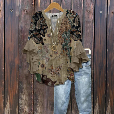 Naomi™ CASUAL VINTAGE BLOUSE MED ELEGANT DESIGN