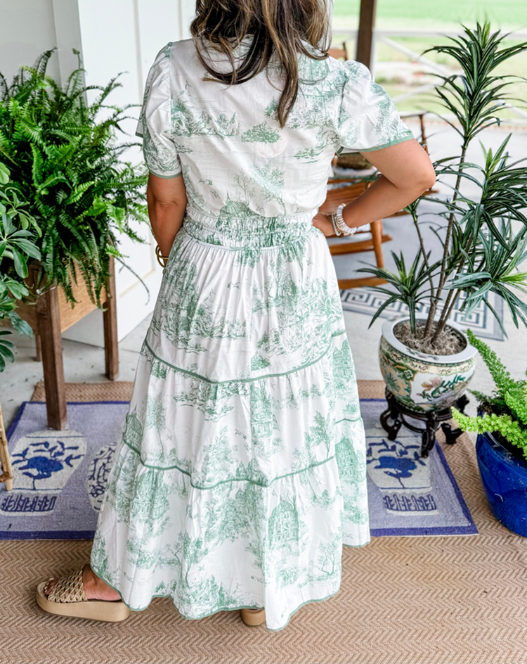 Eliza | Klassisk Toile Maxi