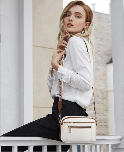 Erikka | Elegant crossbody-taske med mønstret justerbar rem