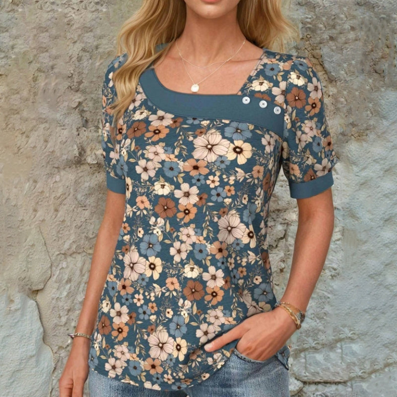 Bianca™ VINTAGE BLOMSTERPRINT BLUSE MED ELEGANT DESIGN