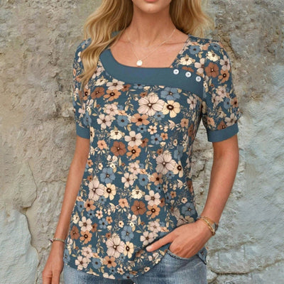 Bianca™ VINTAGE BLOMSTERPRINT BLUSE MED ELEGANT DESIGN