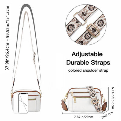 Erikka | Elegant crossbody-taske med mønstret justerbar rem