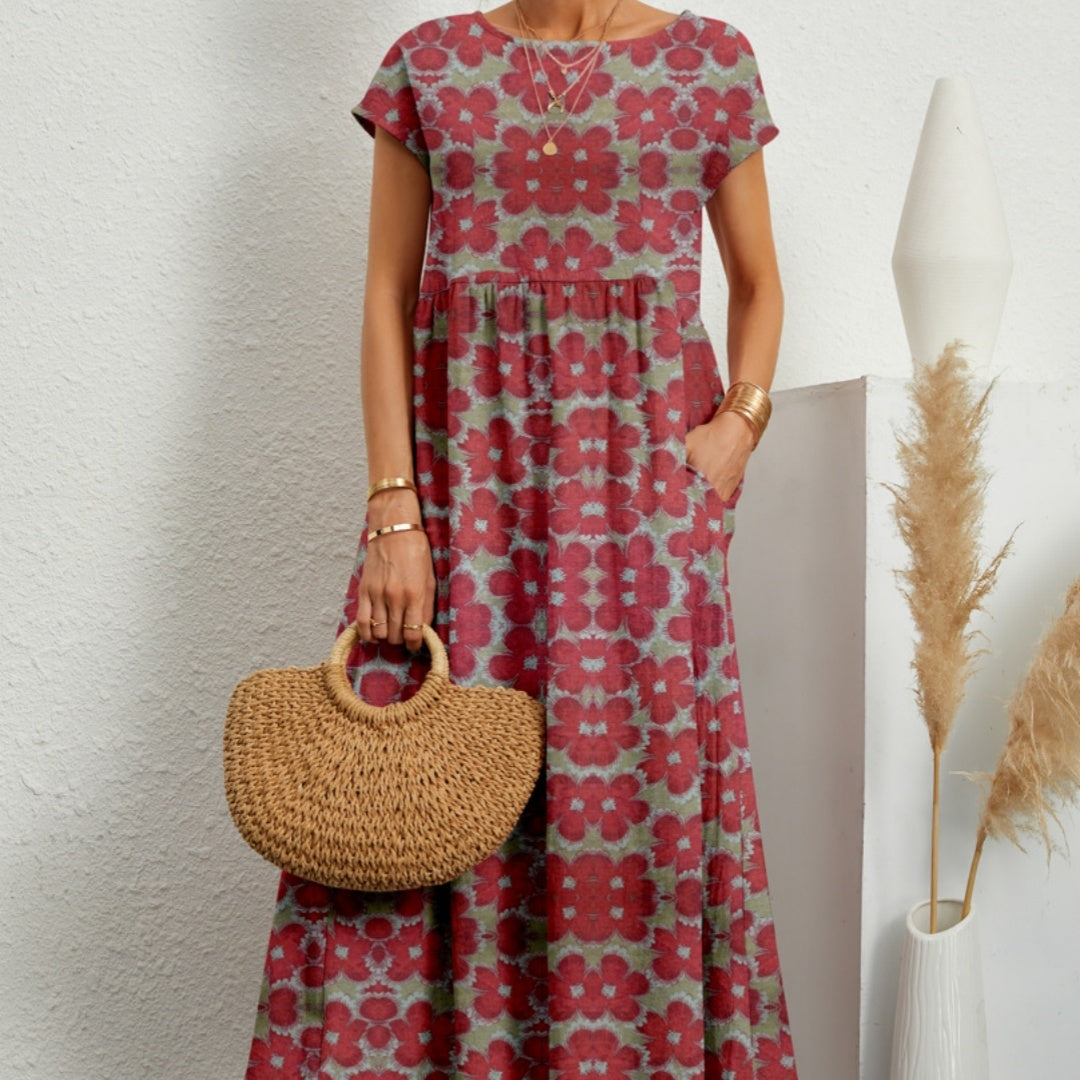 Sivan | Elegant blomsterkjole