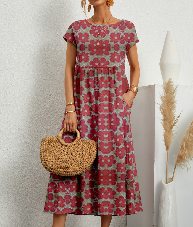Sivan | Elegant blomsterkjole