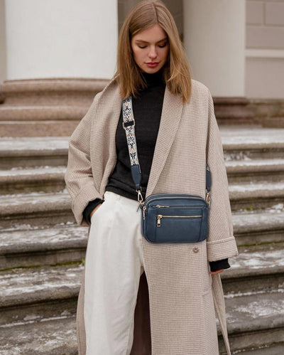 Erikka | Elegant crossbody-taske med mønstret justerbar rem