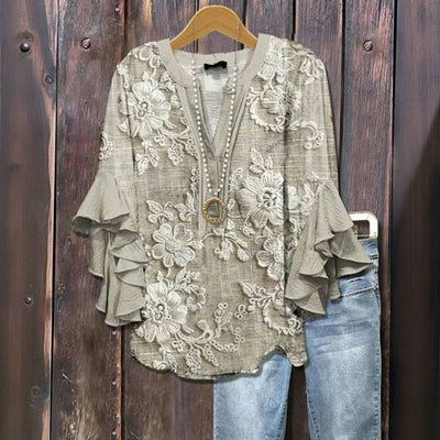 Viola™ VINTAGE BLOMSTERPRINT BLOUSE
