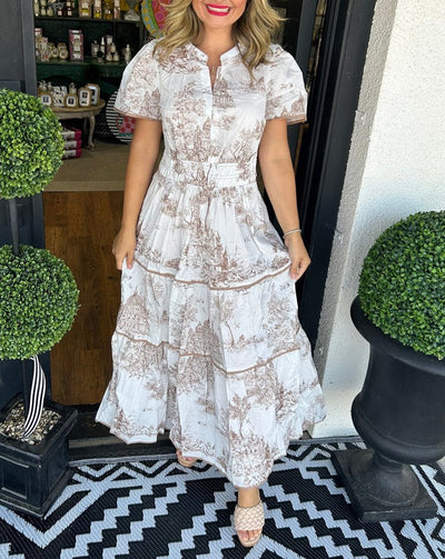 Eliza | Klassisk Toile Maxi