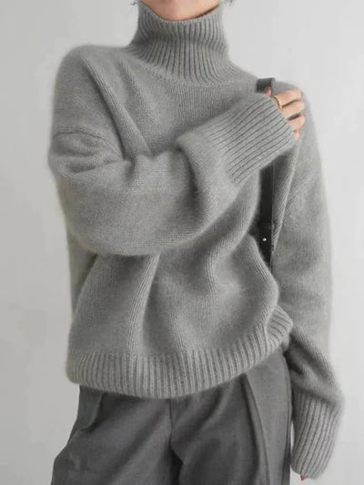 Blød og Elegant Cashmere Turtleneck Sweater