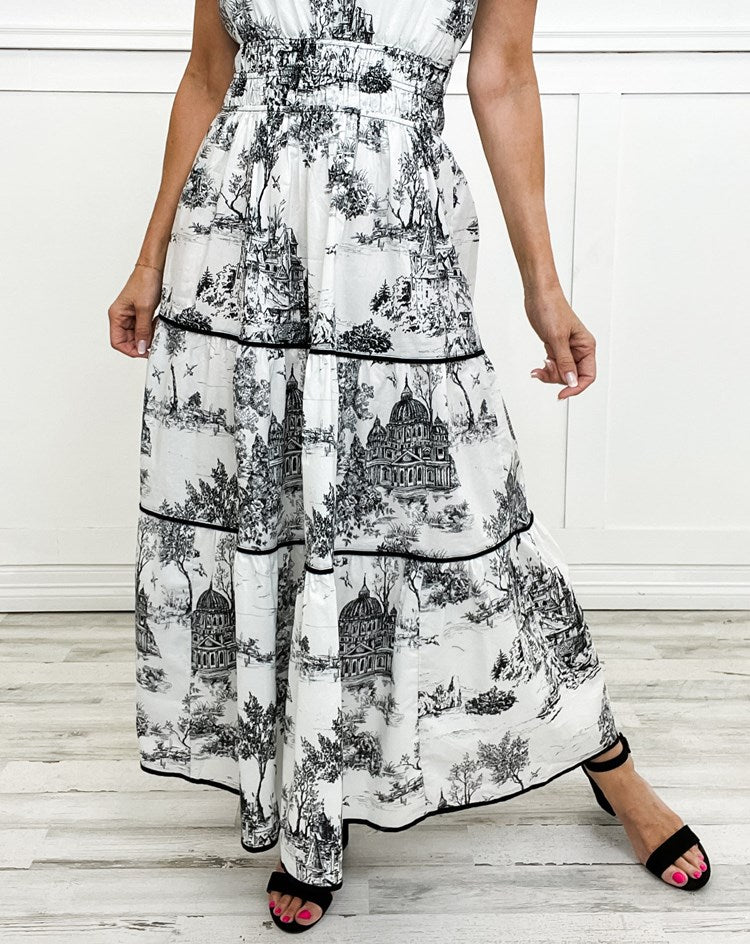 Eliza | Klassisk Toile Maxi