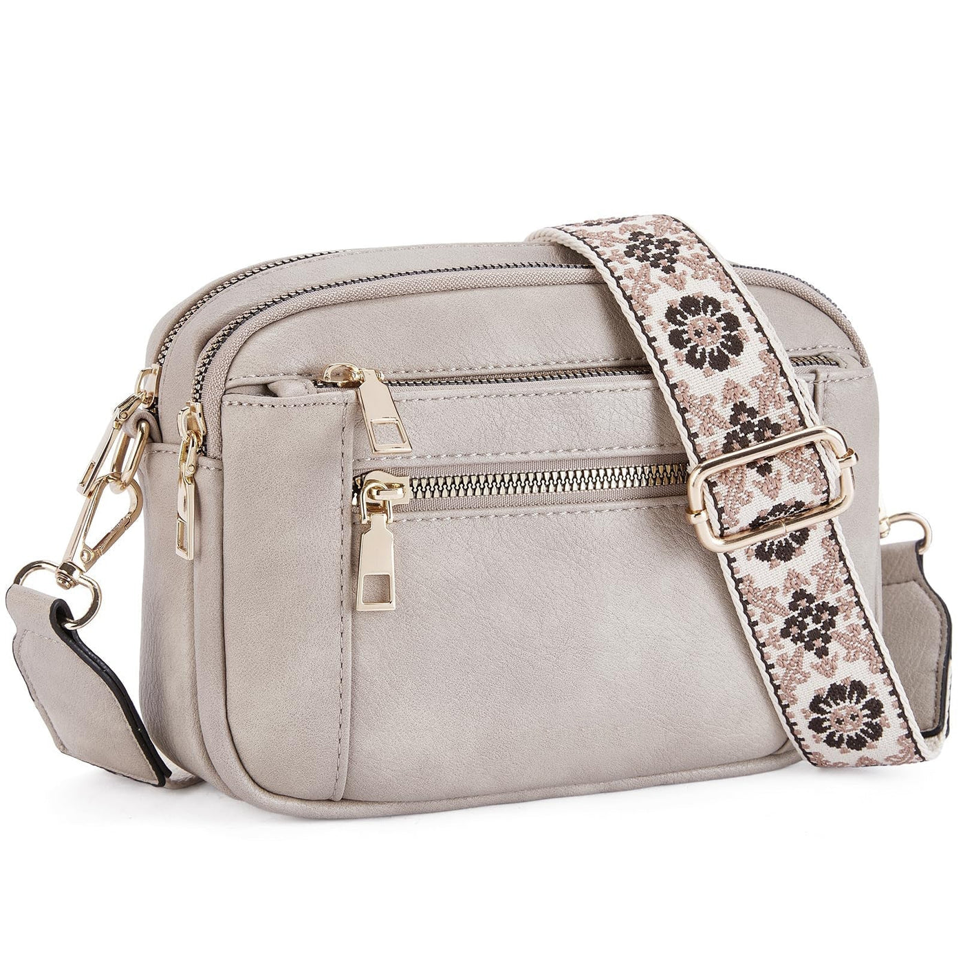 Erikka | Elegant crossbody-taske med mønstret justerbar rem