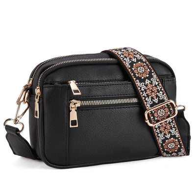 Erikka | Elegant crossbody-taske med mønstret justerbar rem