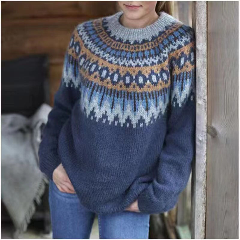 Mønstret sweater