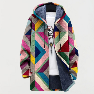 Zara | Hættetrøje med geometrisk kunst