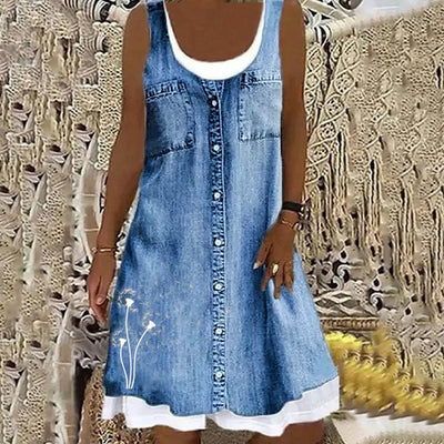 Sofia™ | Blød og elegant denimkjole