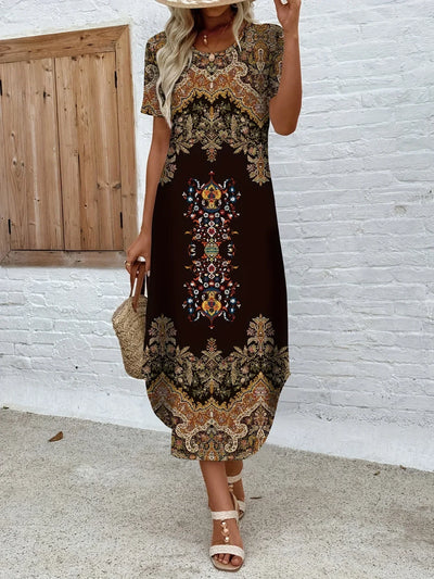 Lena | Elegant Casual Kjole med Løs Pasform