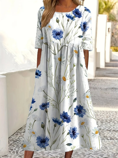 Sofia® | Blomsterkjole i blødt stof