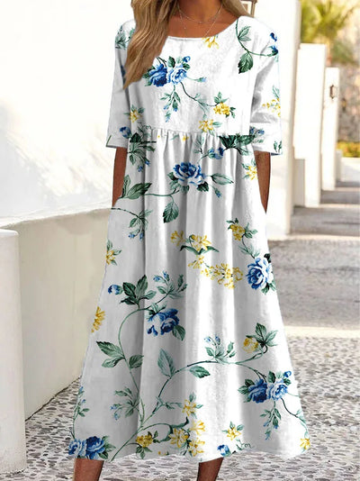 Sofia® | Blomsterkjole i blødt stof
