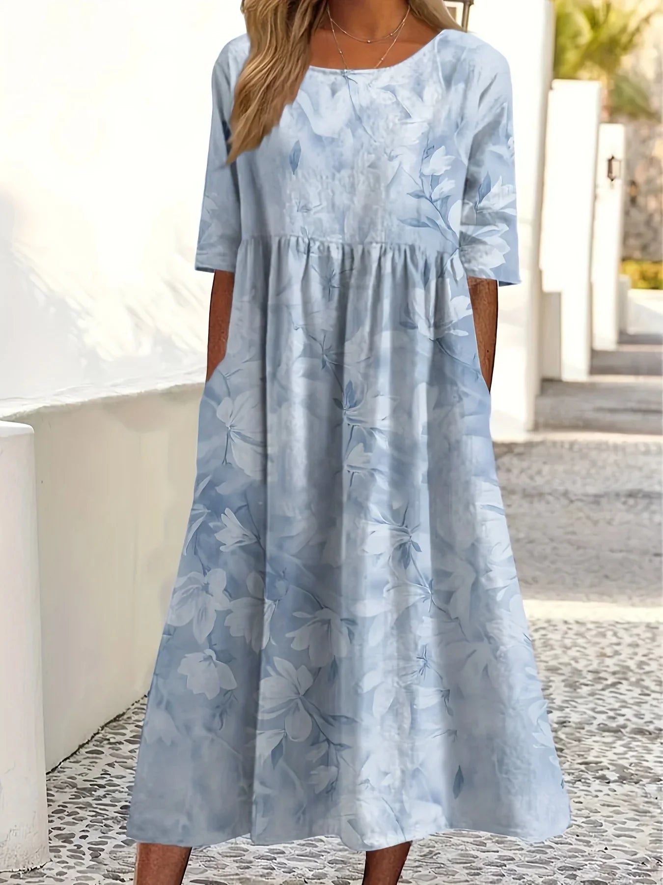 Sofia® | Blomsterkjole i blødt stof