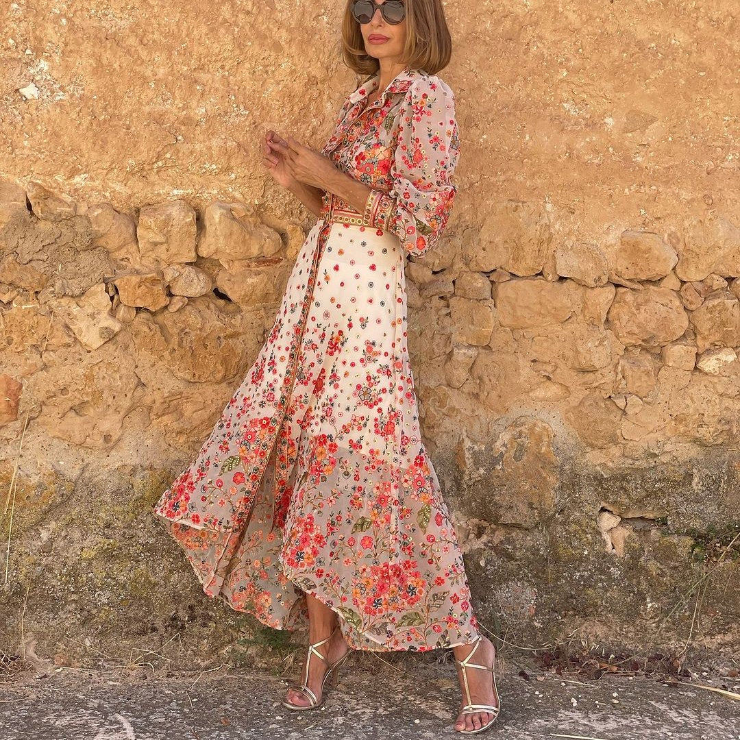 Maxi kjoler med elegant blomsterprint