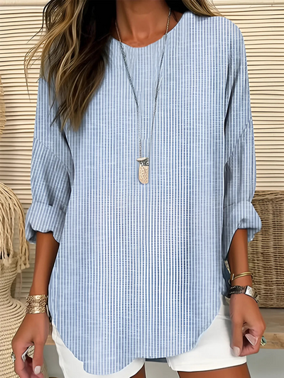 Rhea | Trendy Stribet Bluse
