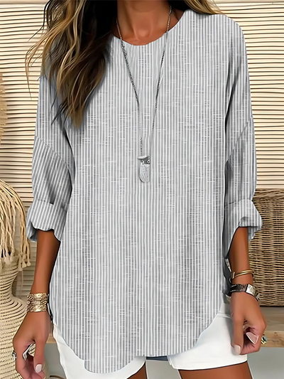 Rhea | Trendy Stribet Bluse