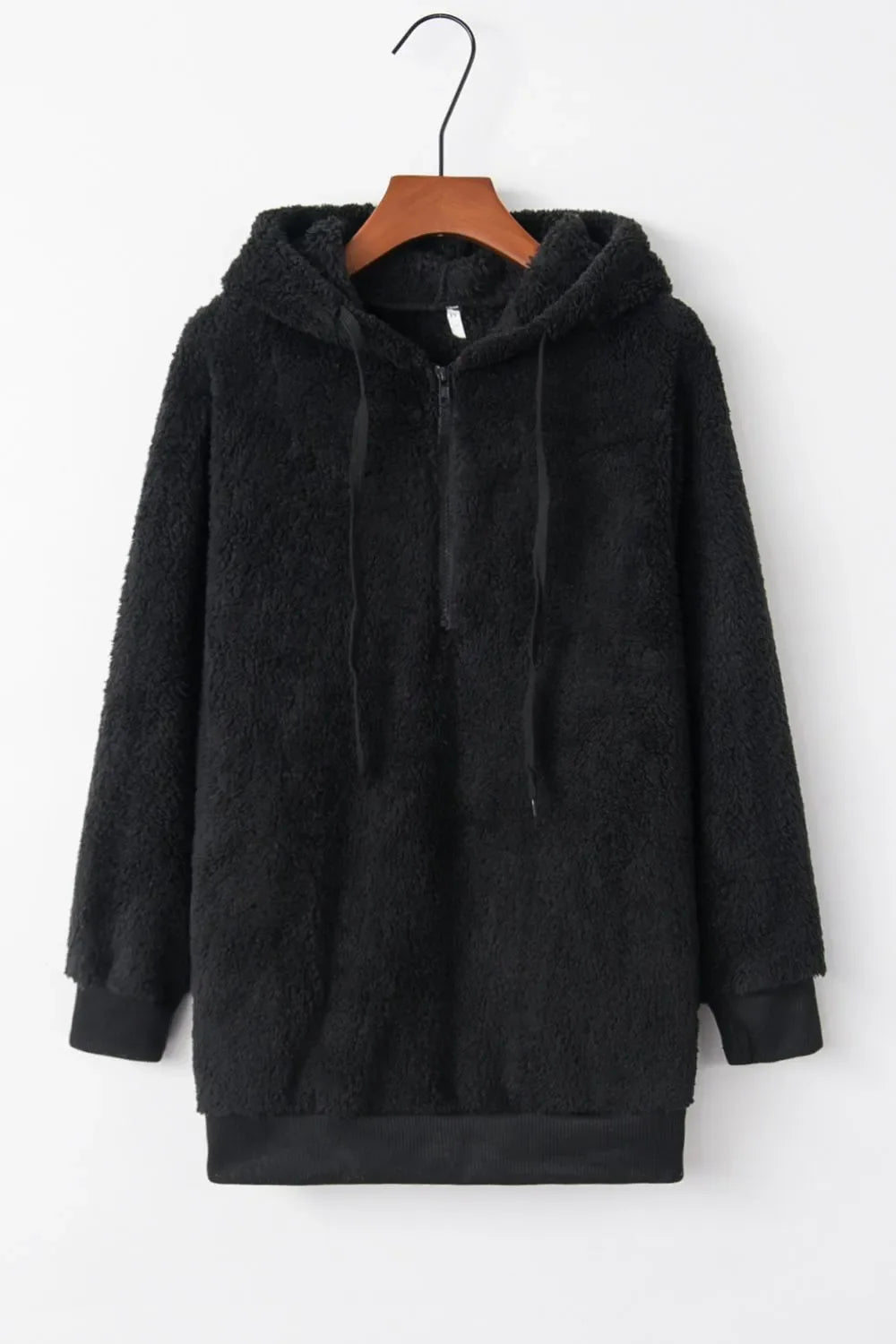 Hoodie i fleece til kvinder | Halv-zip