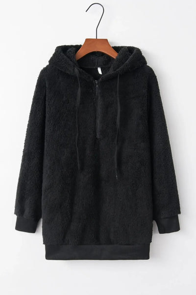 Hoodie i fleece til kvinder | Halv-zip
