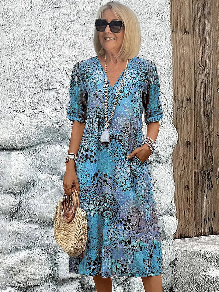 Leah | Livlig Mellemlang Kjole