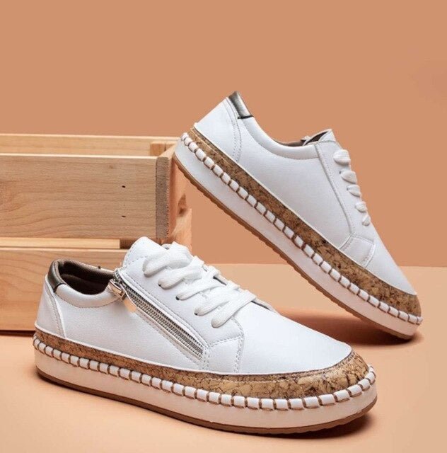 Oluchi™ Blomster Orthopediske Lynlås Sneakers