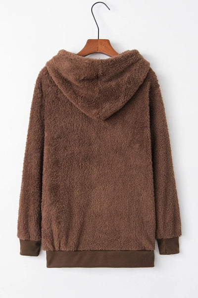 Hoodie i fleece til kvinder | Halv-zip